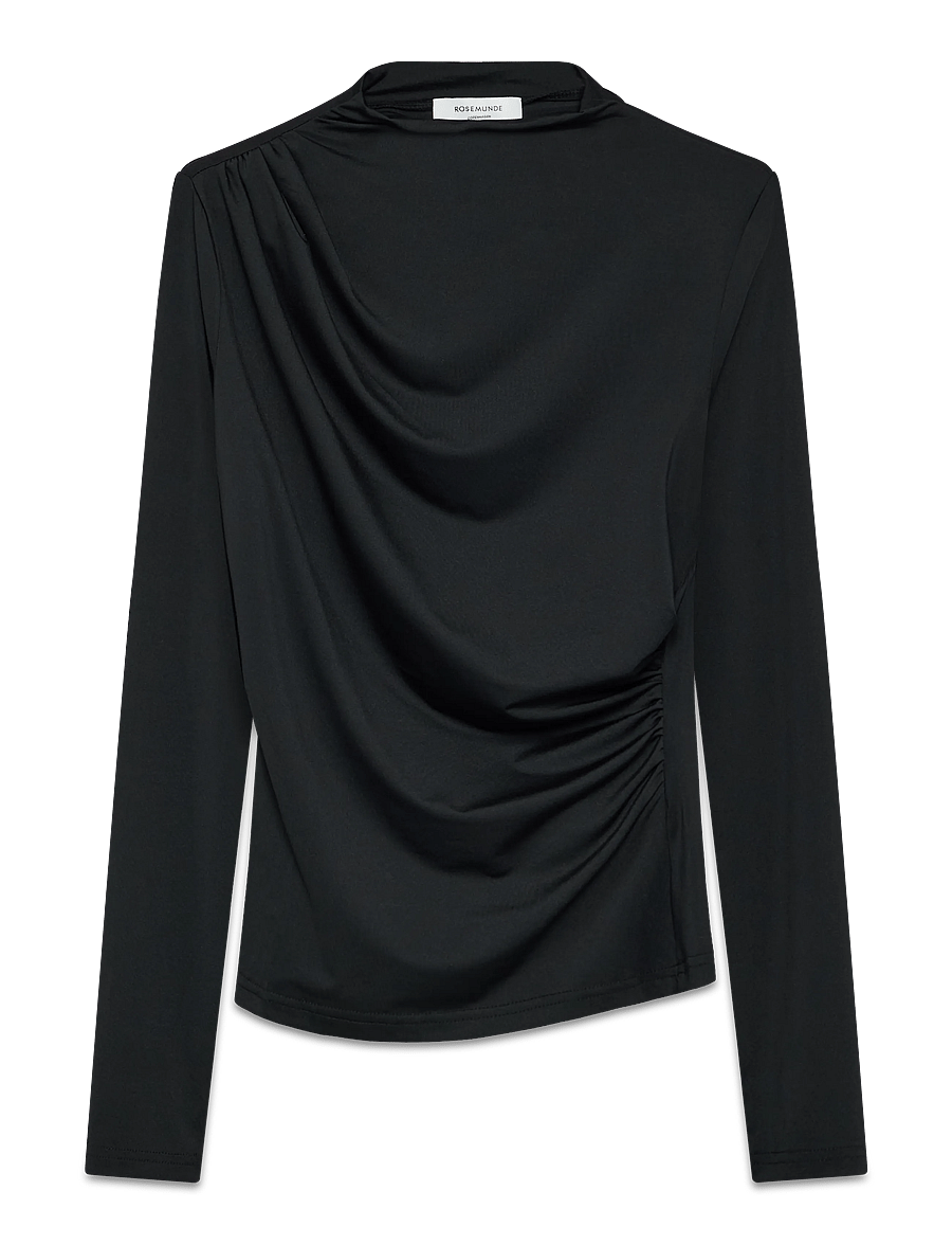 Rosemunde - RWBillie LS Turtle Neck T-shirt - topy z długimi rękawami - black - 1