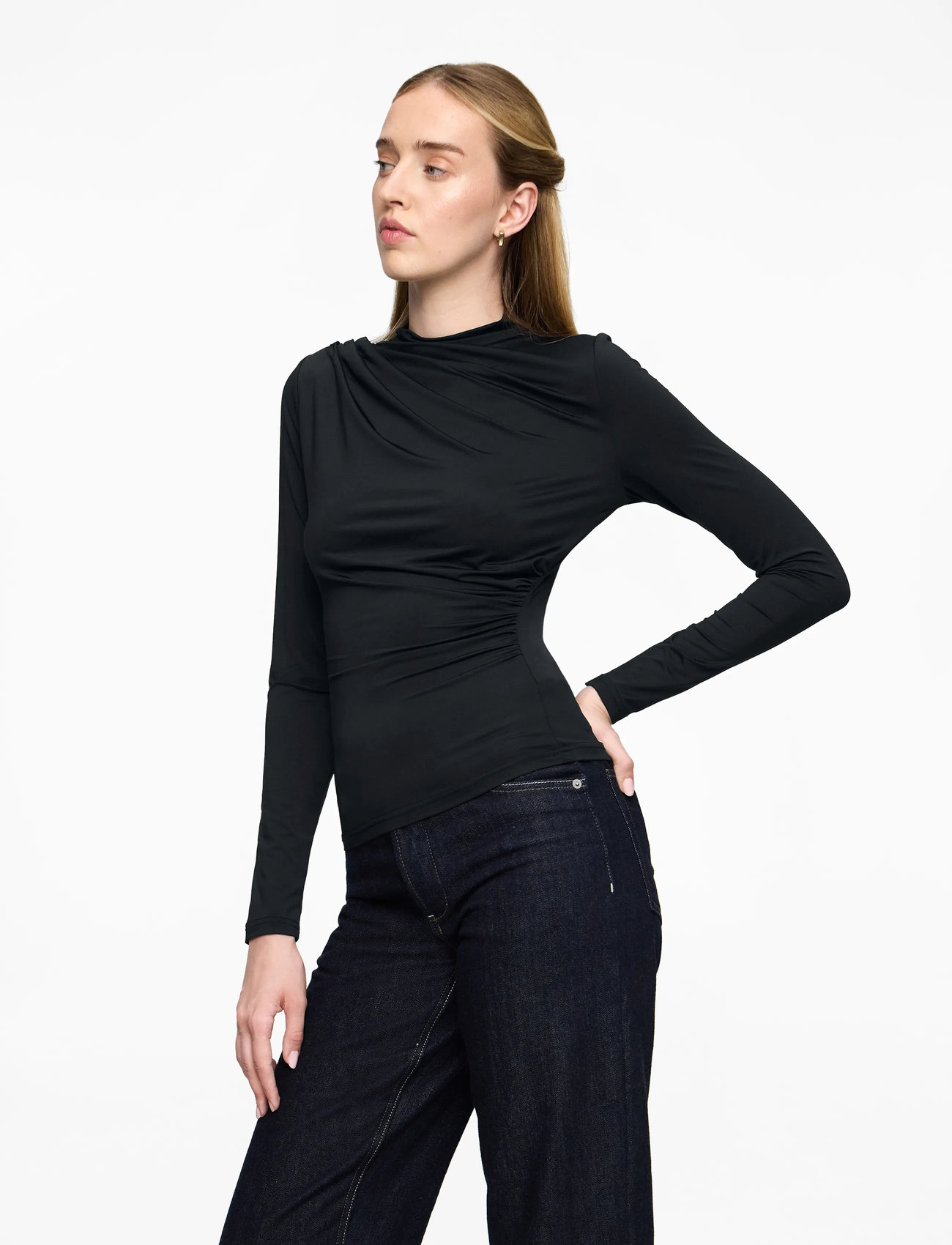 Rosemunde - RWBillie LS Turtle Neck T-shirt - langærmede toppe - black - 3