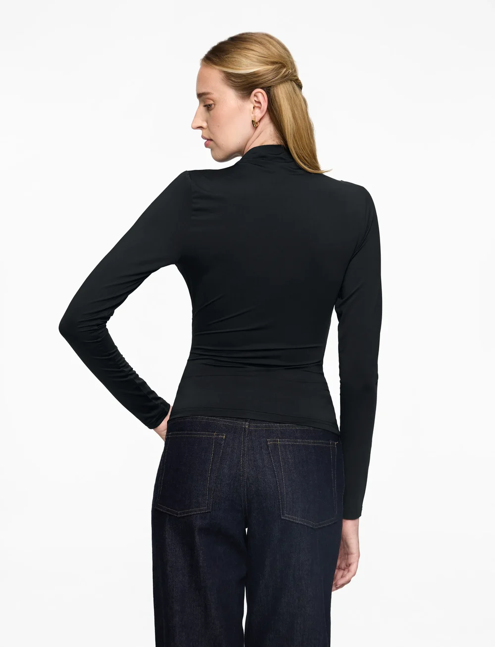 Rosemunde - RWBillie LS Turtle Neck T-shirt - långärmade toppar - black - 4