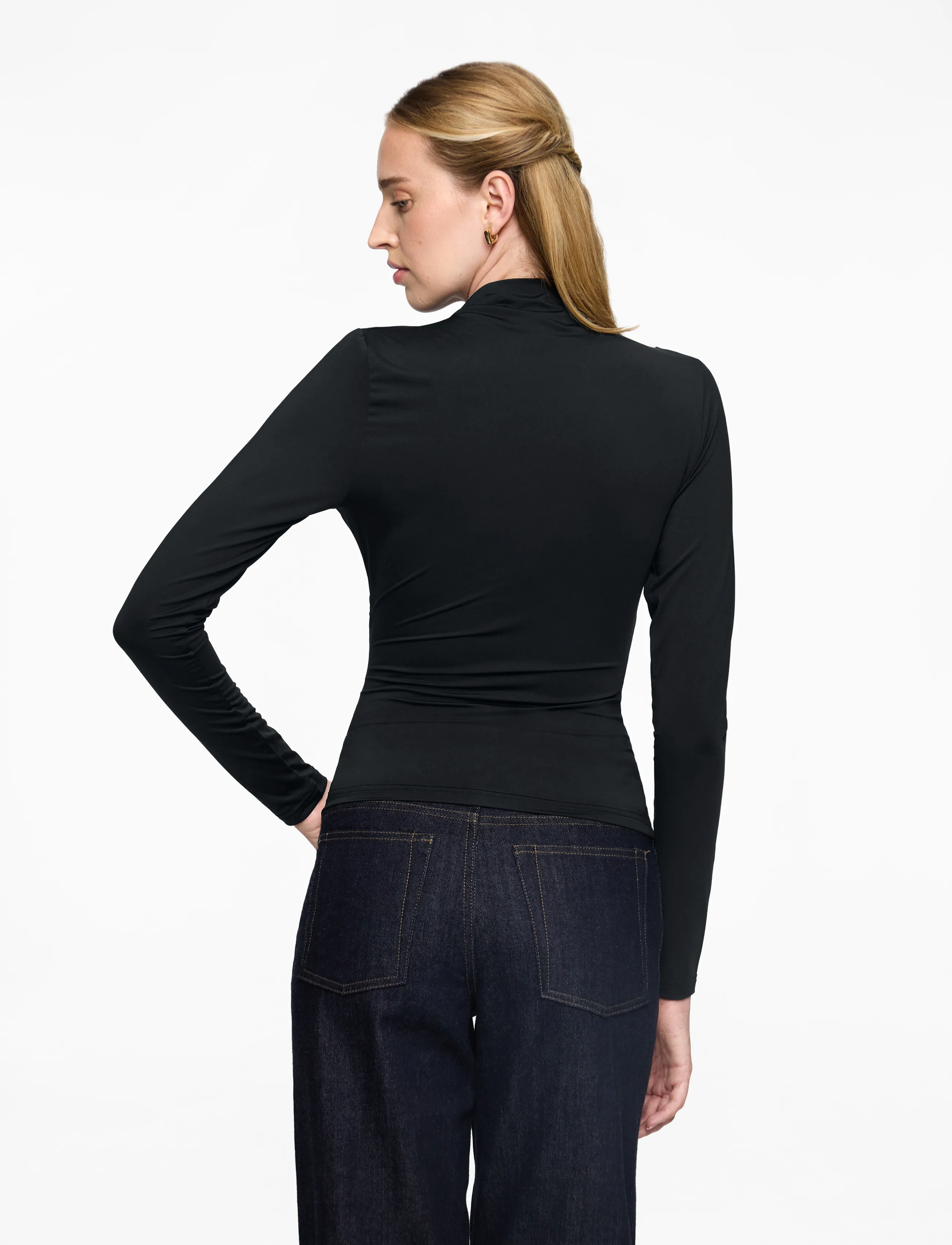 Rosemunde - RWBillie LS Turtle Neck T-shirt - pikkade varrukatega alussärgid - black - 4