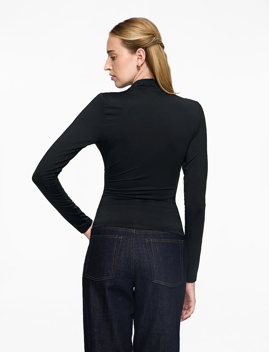 Rosemunde - RWBillie LS Turtle Neck T-shirt - topy z długimi rękawami - black - 4