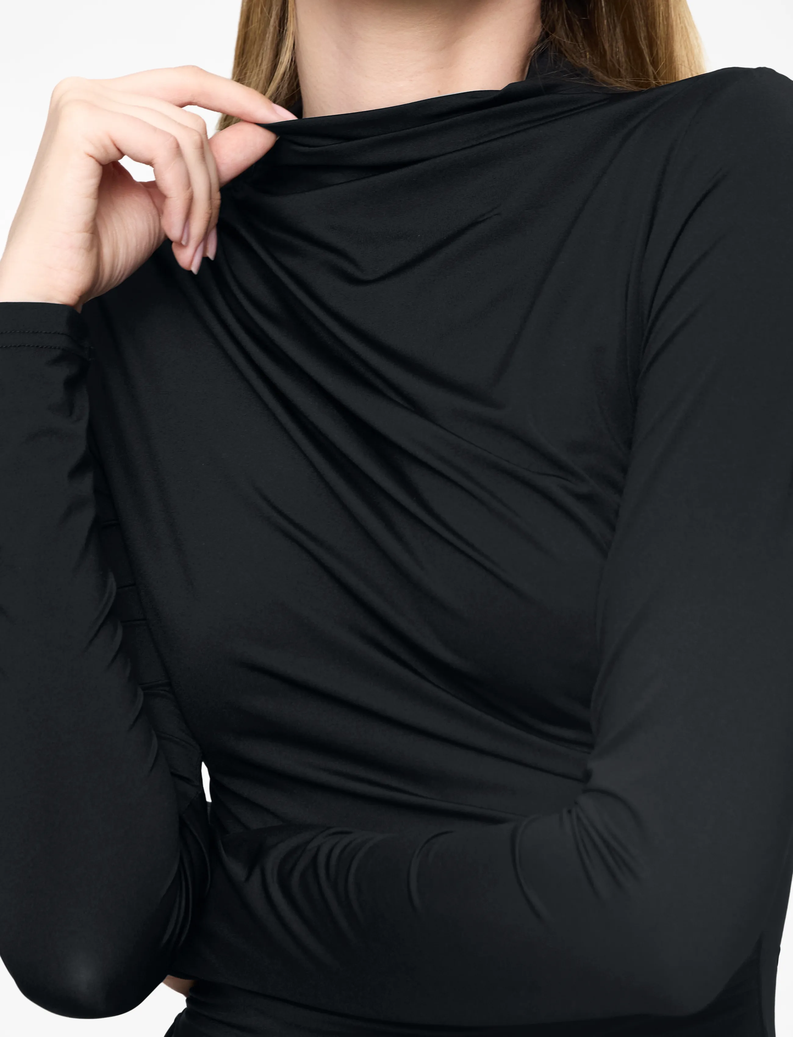 Rosemunde - RWBillie LS Turtle Neck T-shirt - topy z długimi rękawami - black - 5