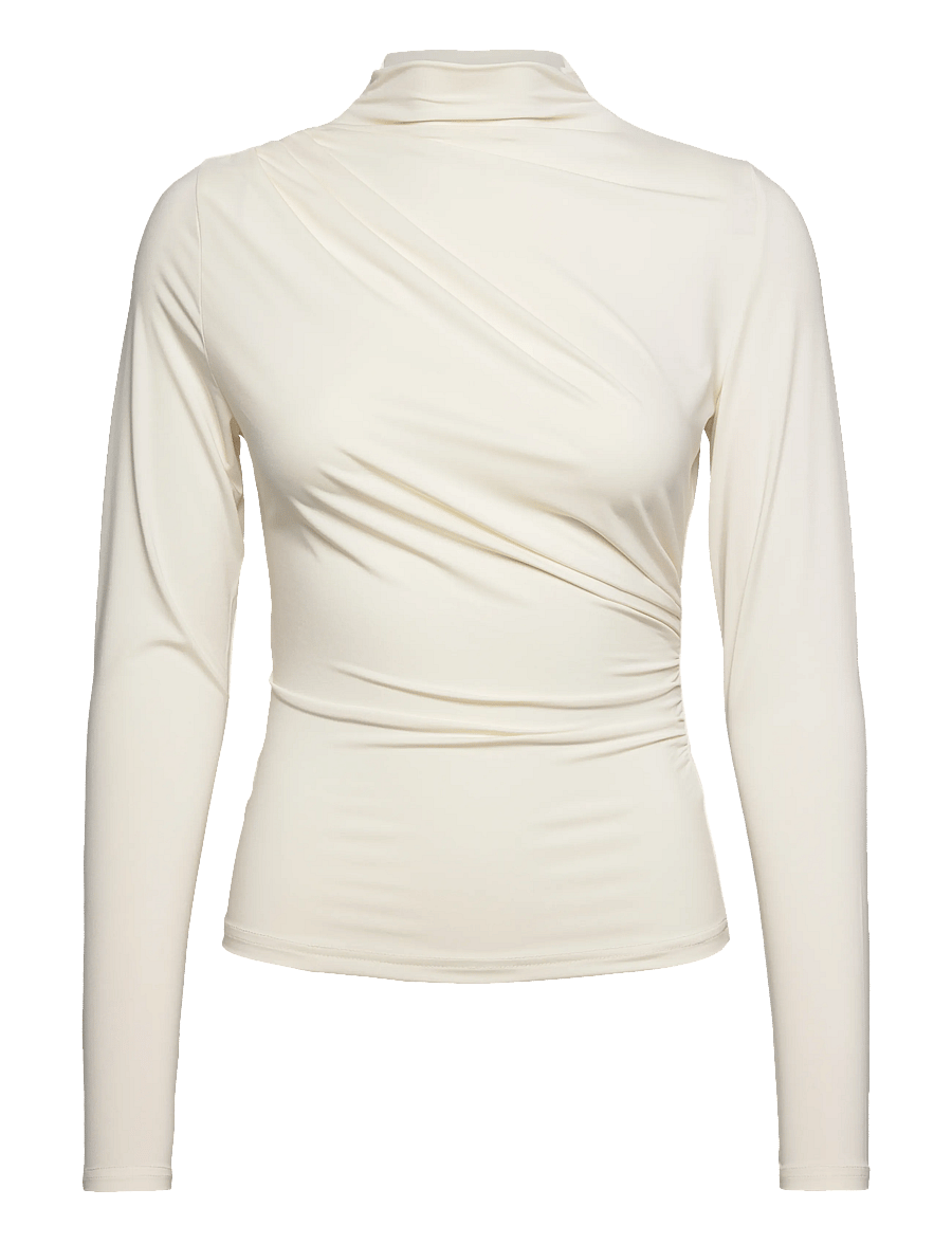 Rosemunde - RWBillie LS Turtle Neck T-shirt - langärmlige tops - ivory - 0