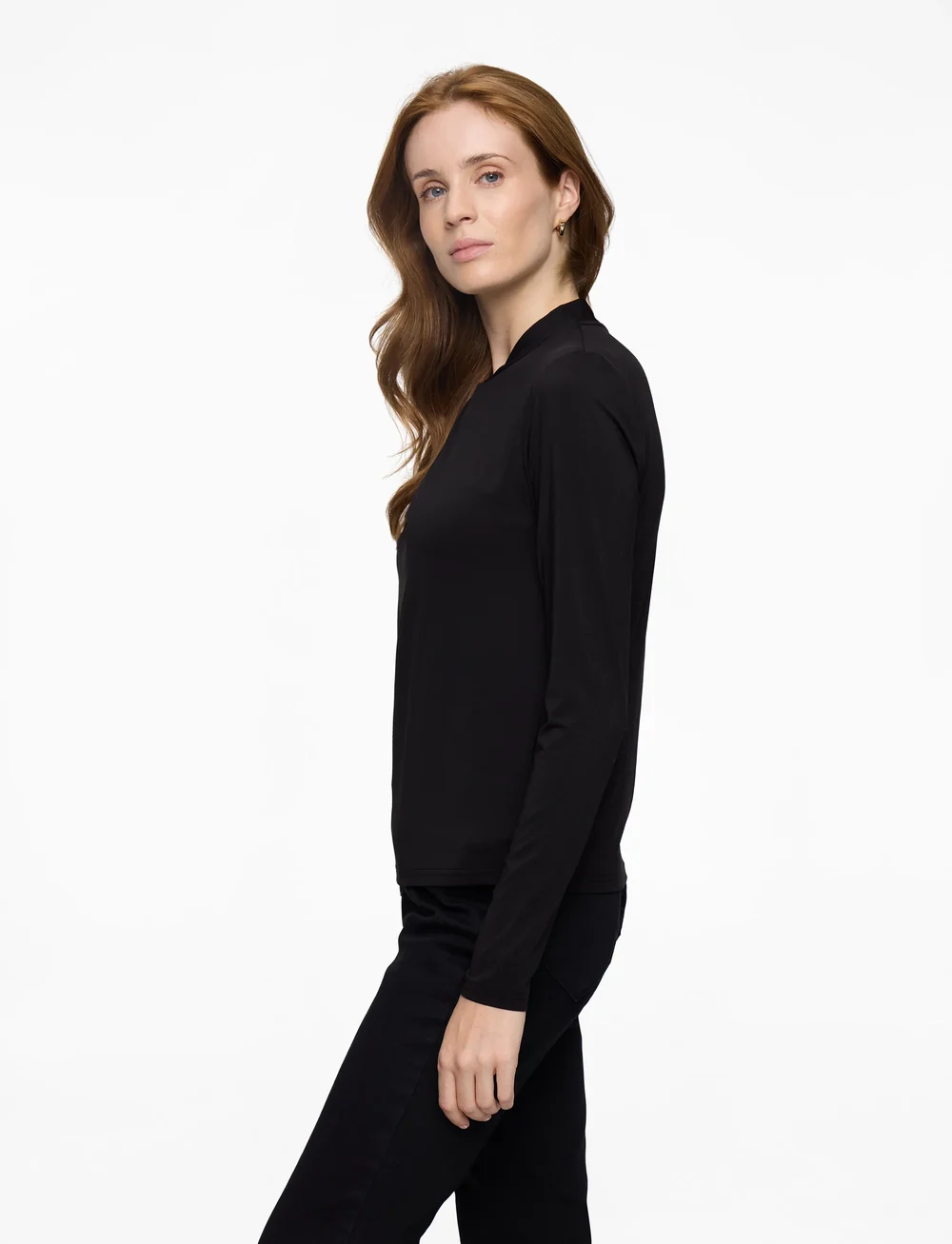 Rosemunde - RWBillie LS Regular T-shirt - långärmade toppar - black - 3