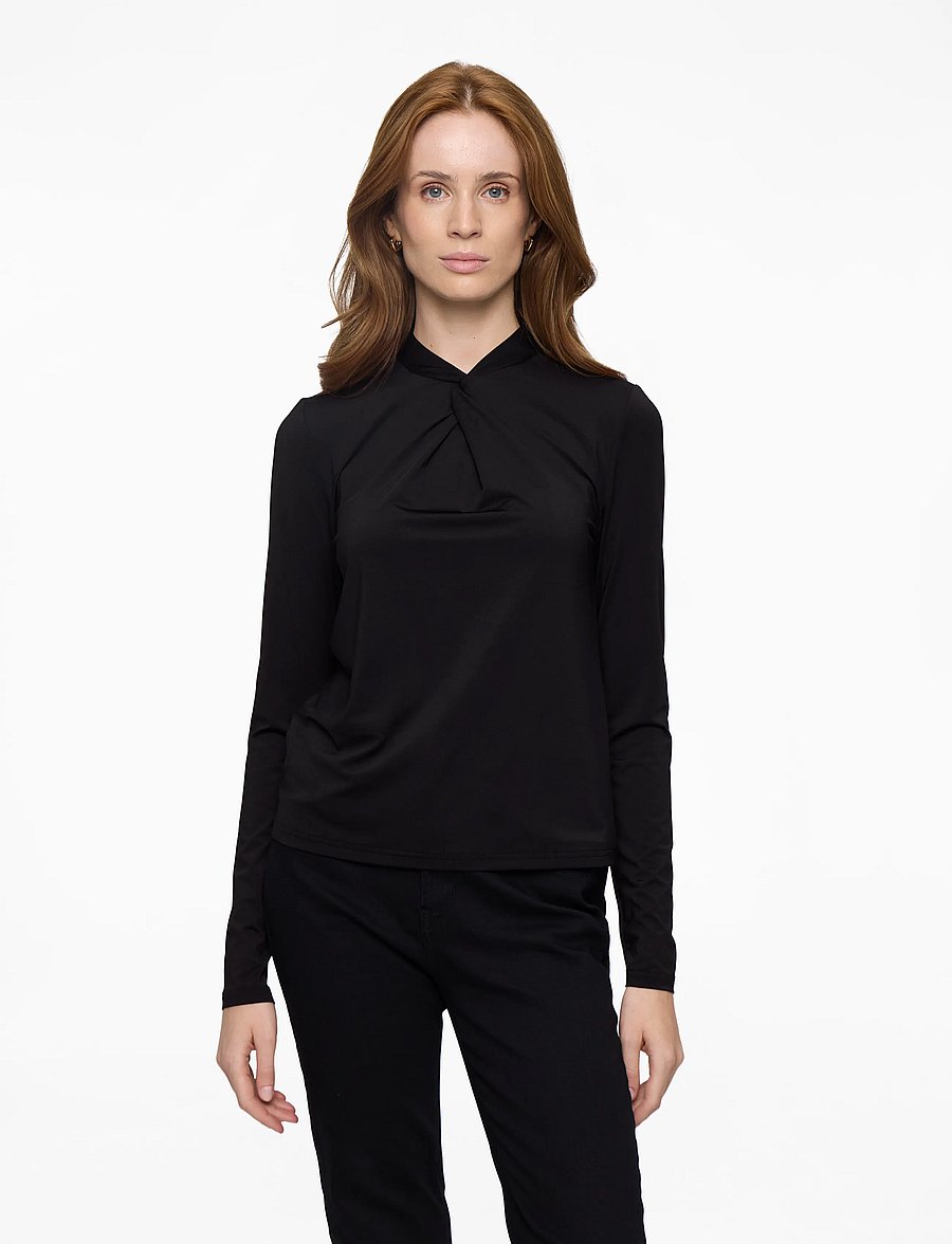 Rosemunde - RWBillie LS Regular T-shirt - langärmlige tops - black - 0