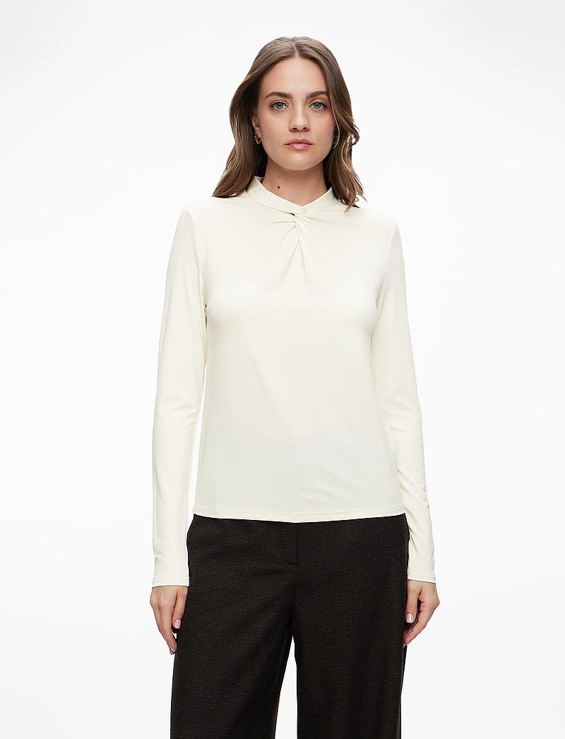 Rosemunde - RWBillie LS Regular T-shirt - långärmade toppar - ivory - 0