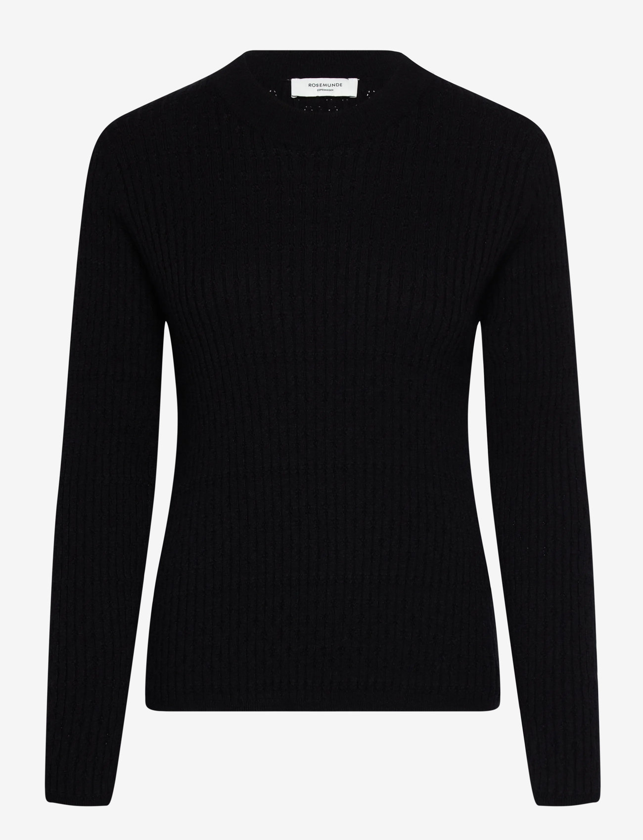 Rosemunde - RWDarcy LS Pointelle Crew Knit - sviitrid - black - 0