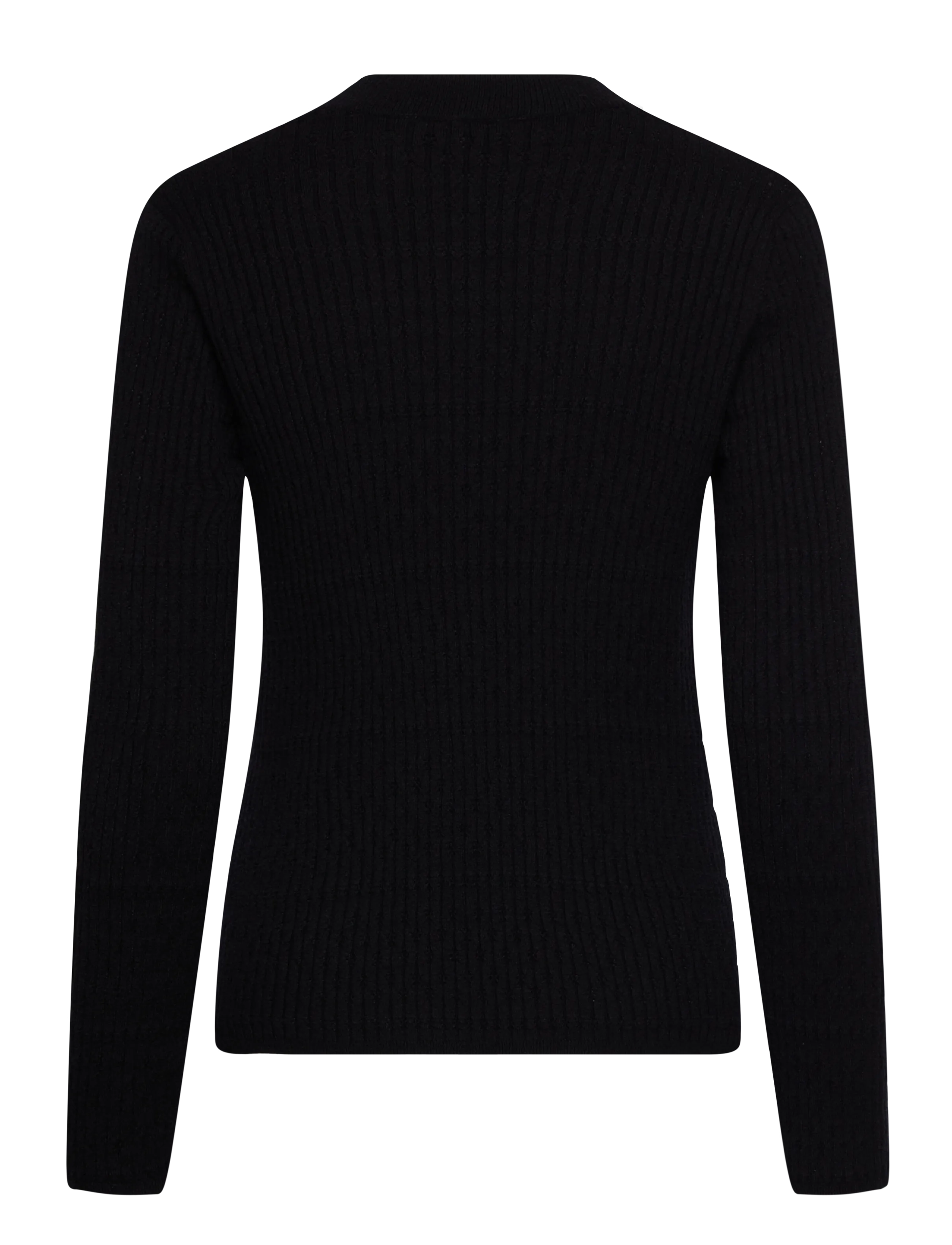 Rosemunde - RWDarcy LS Pointelle Crew Knit - pullover - black - 1