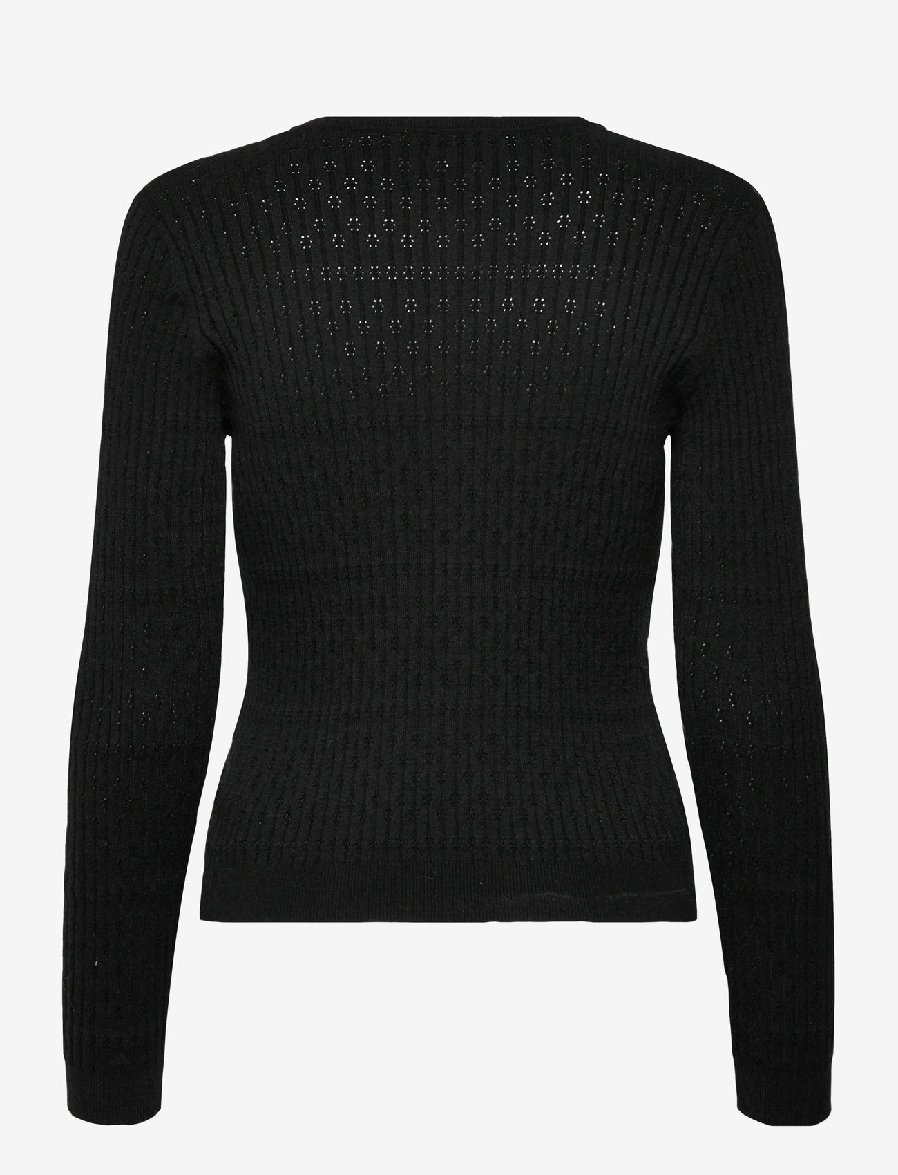 Rosemunde - RWDarcy LS Pointelle Cardigan - cardigans - black - 1