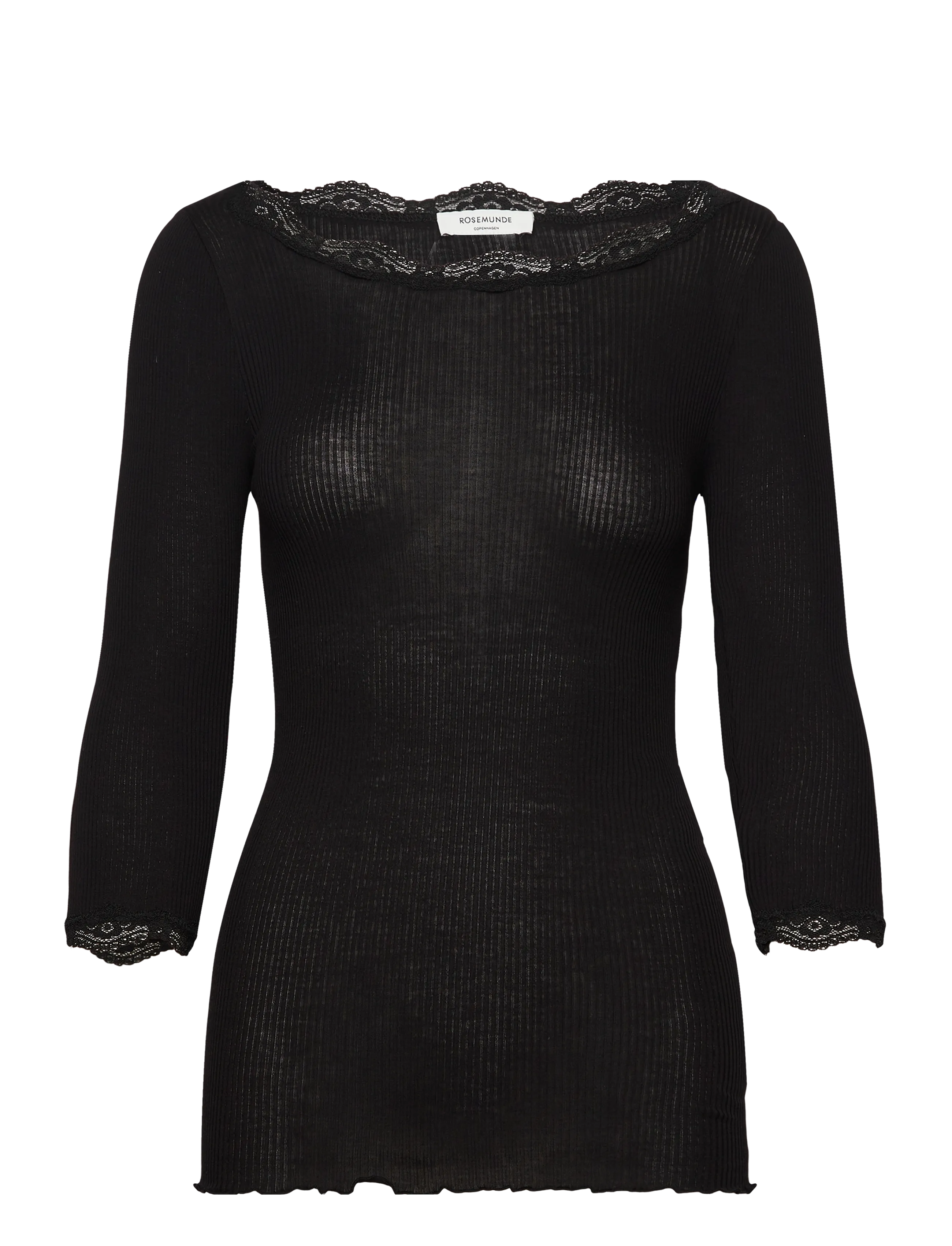 Rosemunde RWBeatrice 3/4 S Boatneck T-shirt - Tøj - BLACK / black