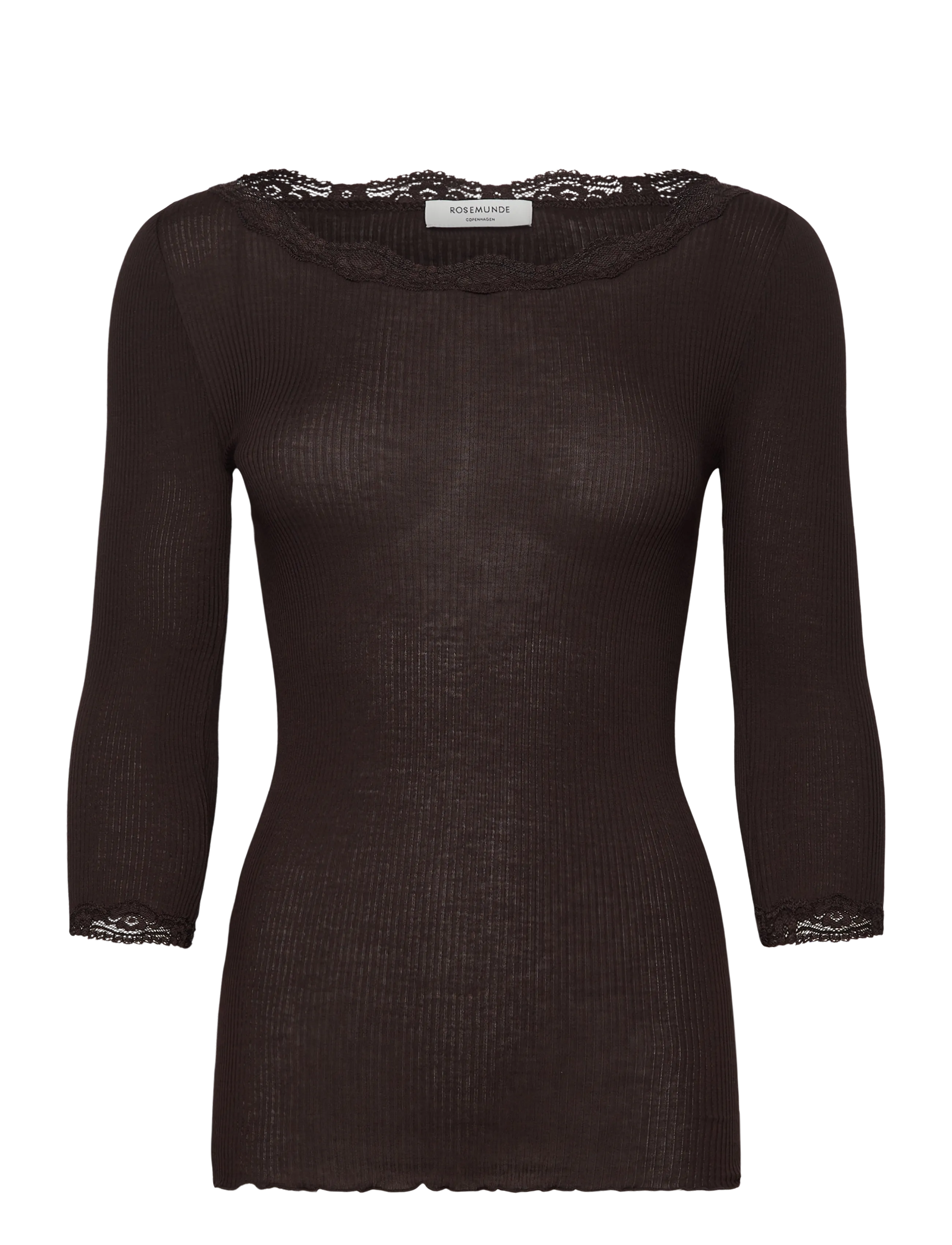Rosemunde RWBeatrice 3/4 S Boatneck T-shirt - Beliebte Marken - GANACHE / black