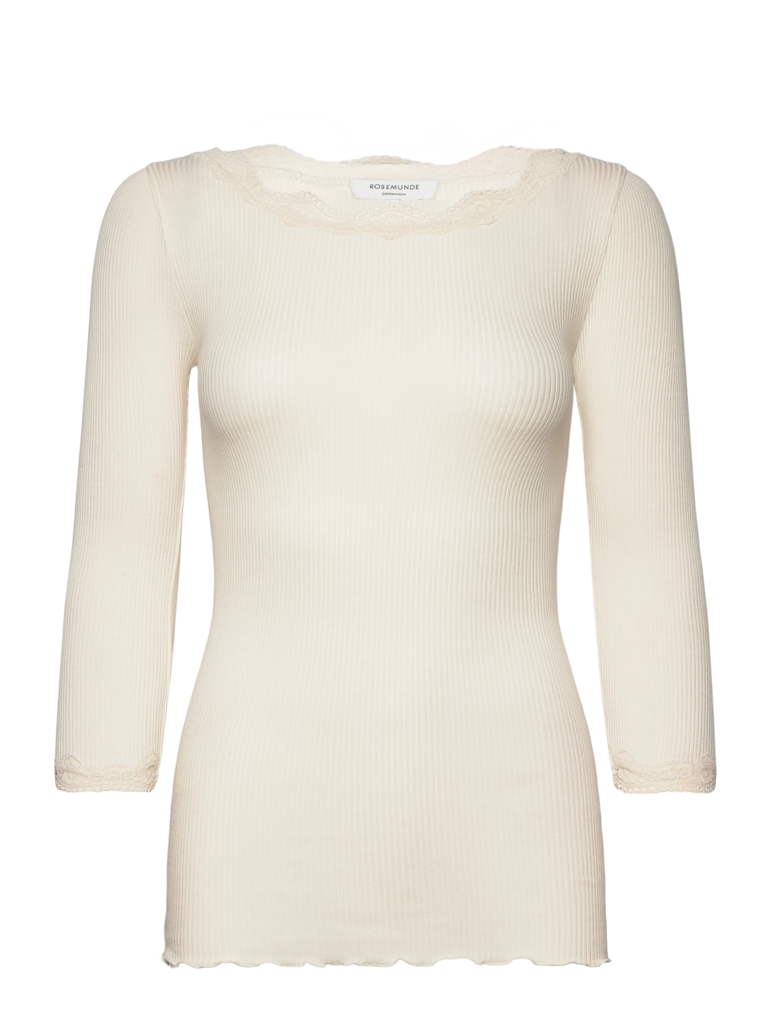 Rosemunde RWBeatrice 3/4 S Boatneck T-shirt - Odzież - IVORY / white