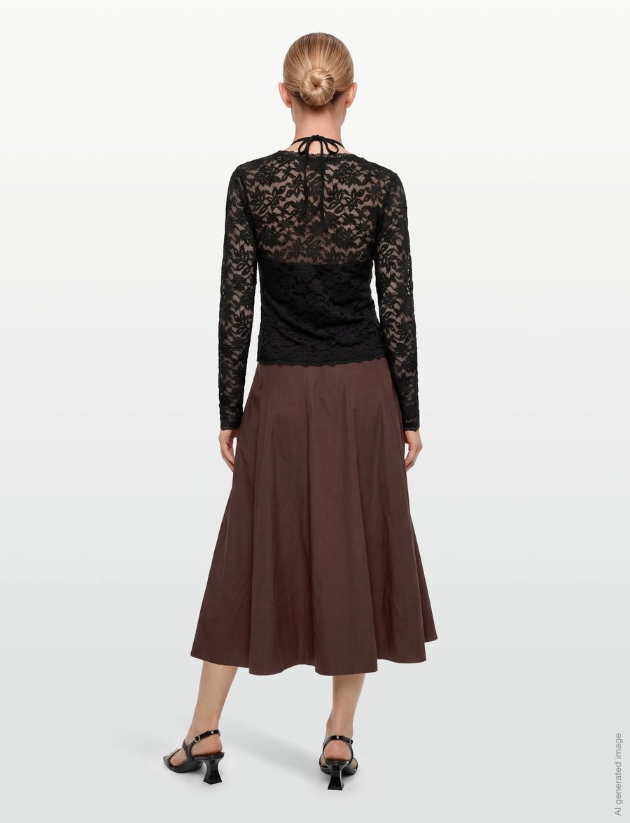Rosemunde - RWDelicia Lace LS Cardigan - kardigani - black - 4