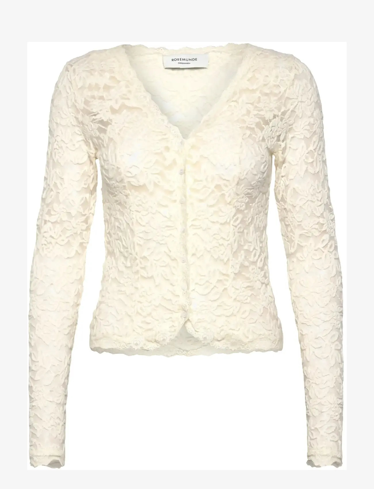 Rosemunde - RWDelicia Lace LS Cardigan - cardigans - ivory - 0