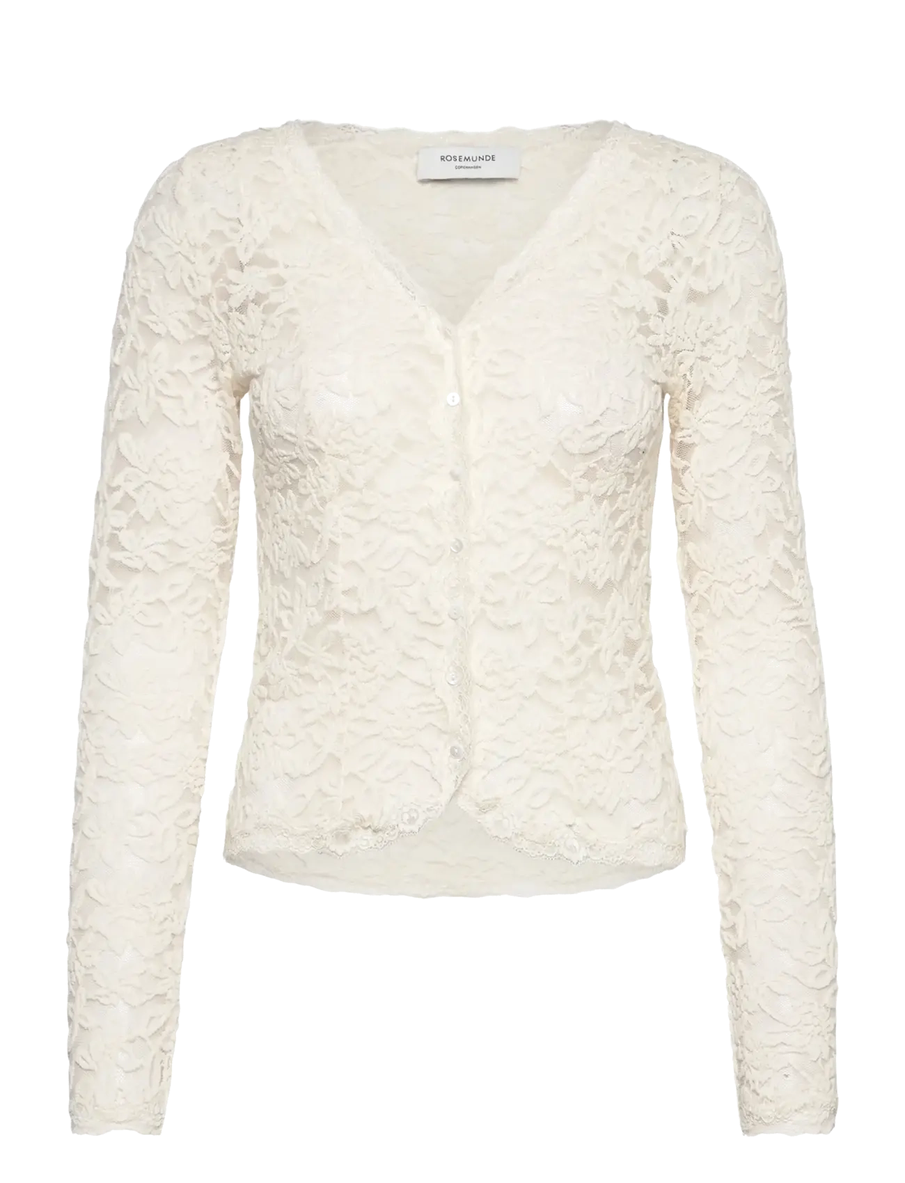 Rosemunde RWDelicia Lace LS Cardigan - Strickjacken - IVORY / cream