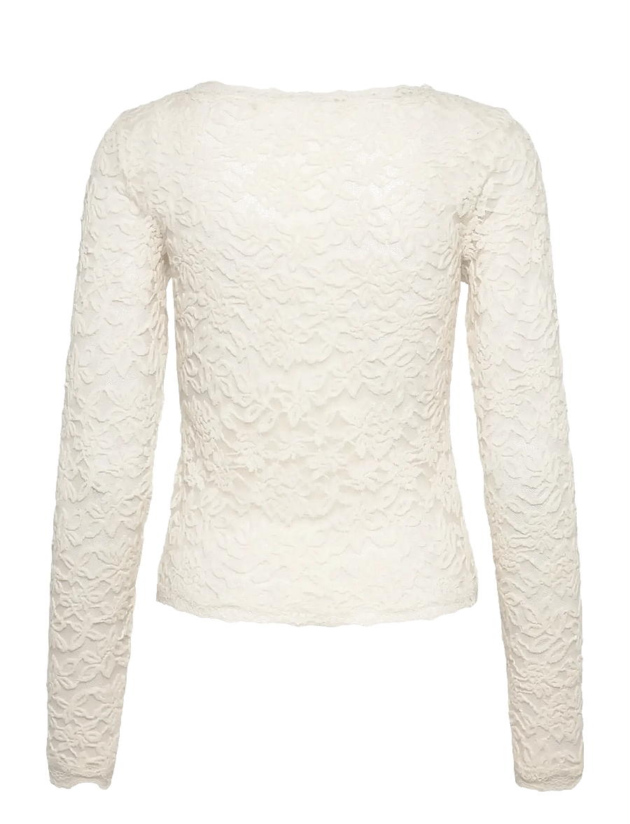 Rosemunde - RWDelicia Lace LS Cardigan - cardigans - ivory - 2