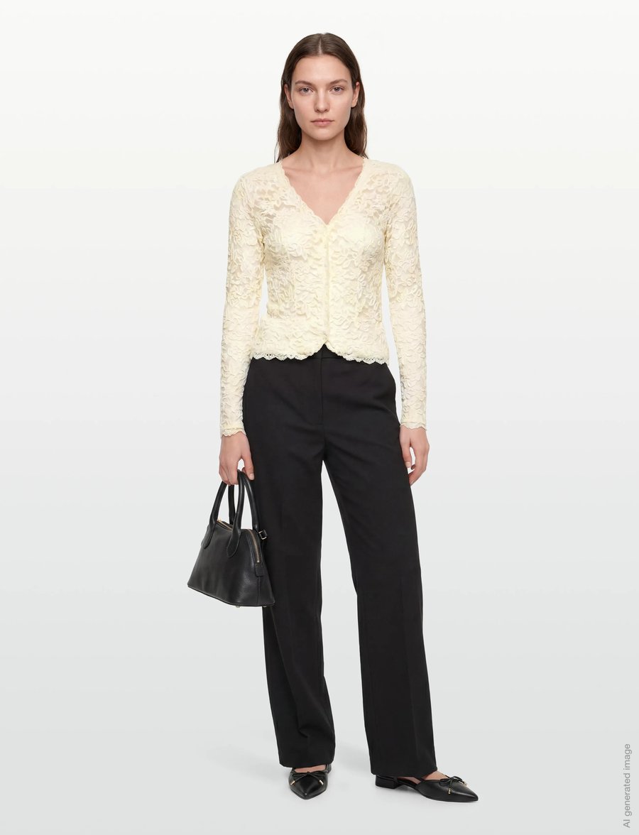 Rosemunde - RWDelicia Lace LS Cardigan - kardiganid - ivory - 0