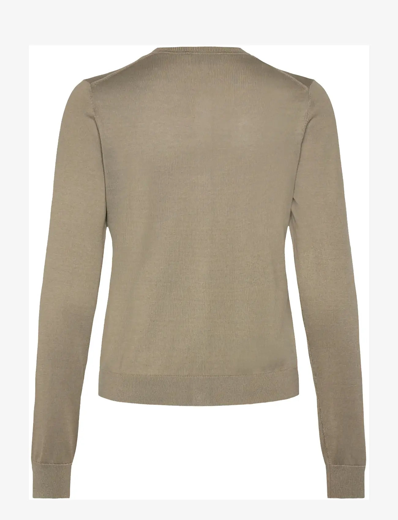 Rosemunde - RWCapri Silk LS O-neck Cardigan - koftor - dried sage - 2
