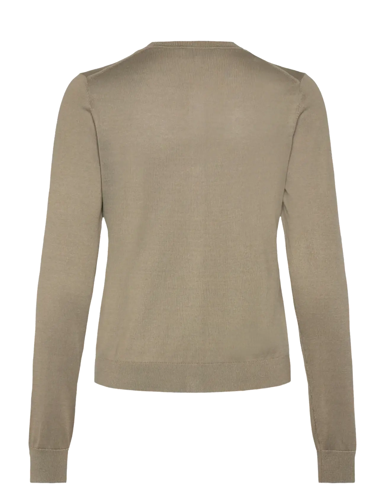 Rosemunde - RWCapri Silk LS O-neck Cardigan - koftor - dried sage - 2