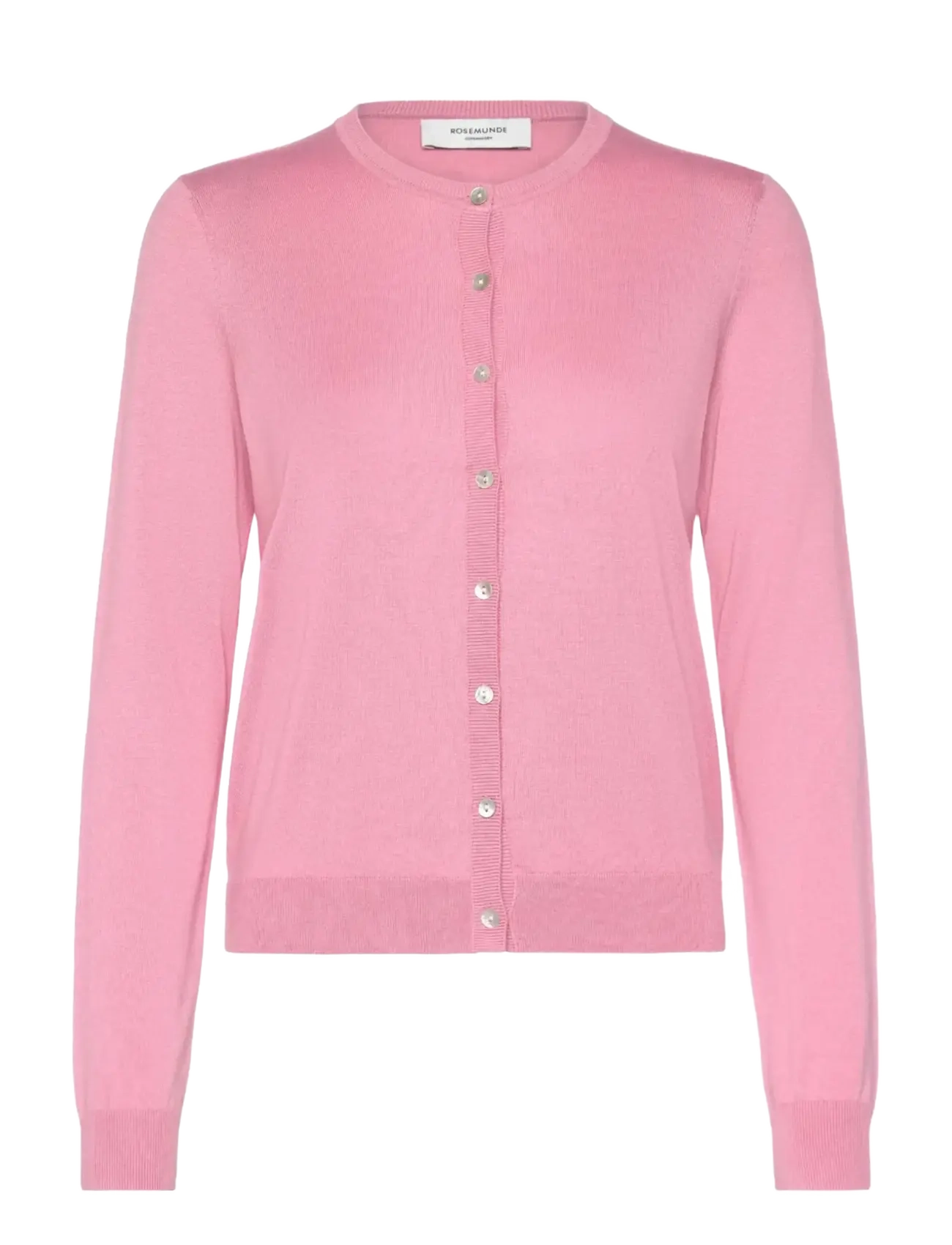Rosemunde RWCapri Silk LS O-neck Cardigan - Tøj - SEA PINK / pink/rose