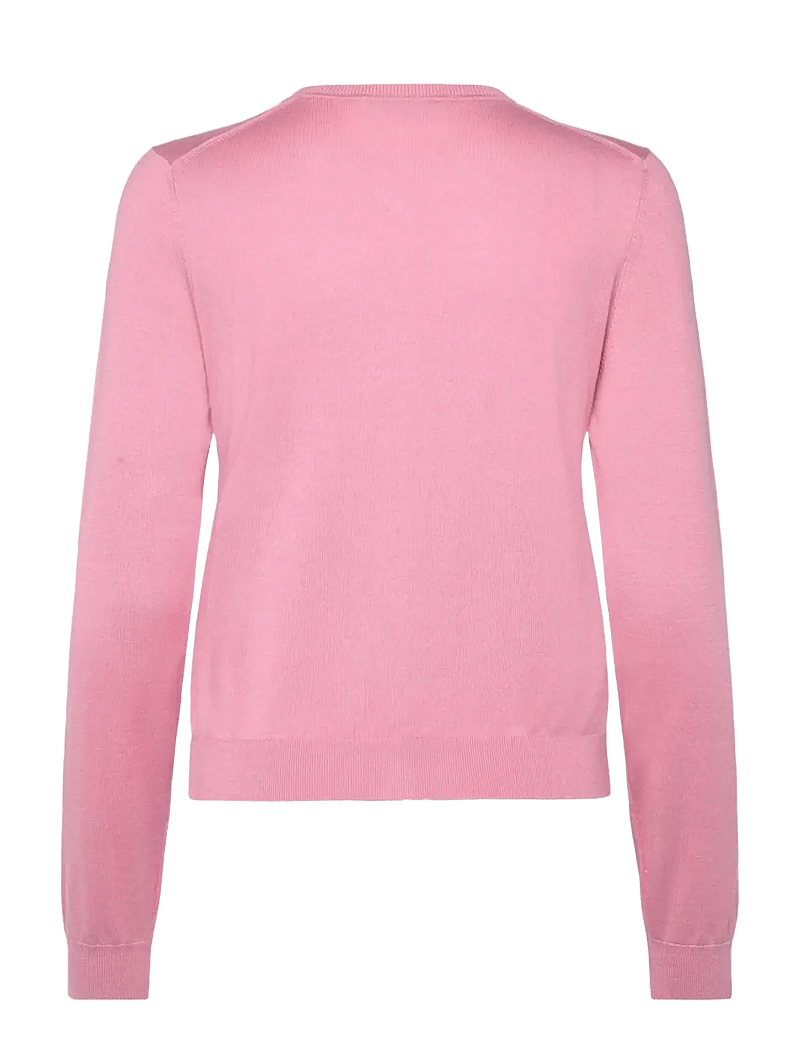 Rosemunde - RWCapri Silk LS O-neck Cardigan - cardigans - sea pink - 1