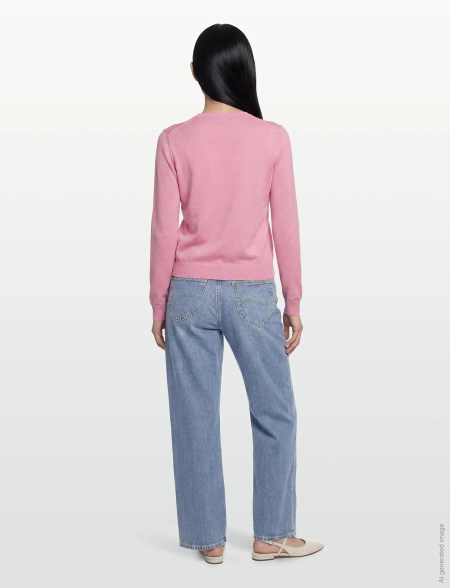 Rosemunde - RWCapri Silk LS O-neck Cardigan - strickjacken - sea pink - 4