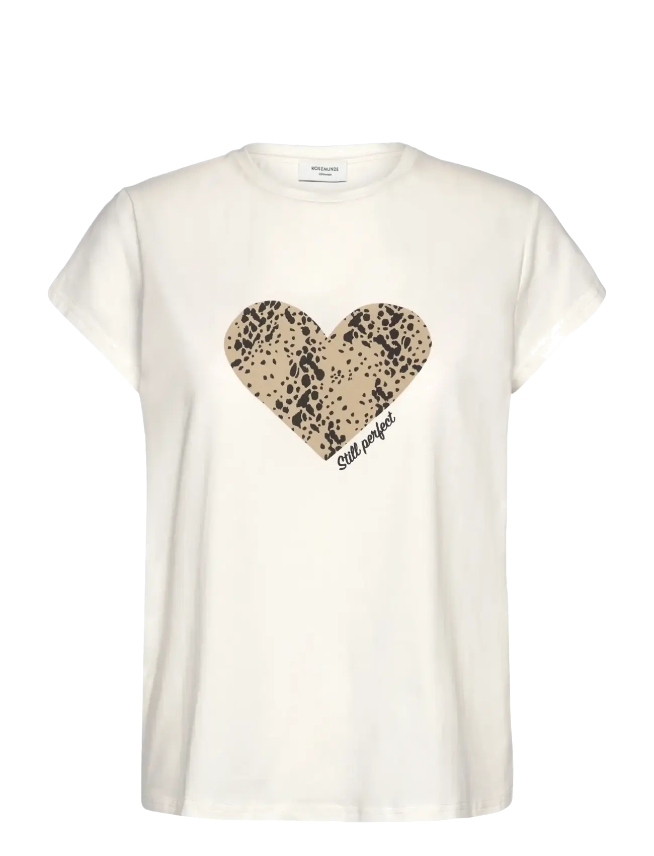 Rosemunde RWNatali Print Capsleeve T-shirt - T-skjorter - STILL PERFECT LEO PRINT / cream