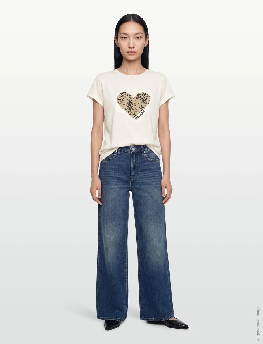 Rosemunde - RWNatali Print Capsleeve T-shirt - t-shirts - still perfect leo print - 0