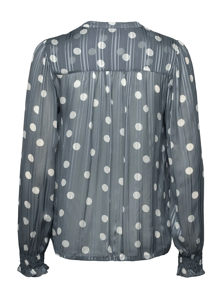 Rosemunde - RWGloria LS Blouse - langärmelige blusen - stormy weather dot print - 1