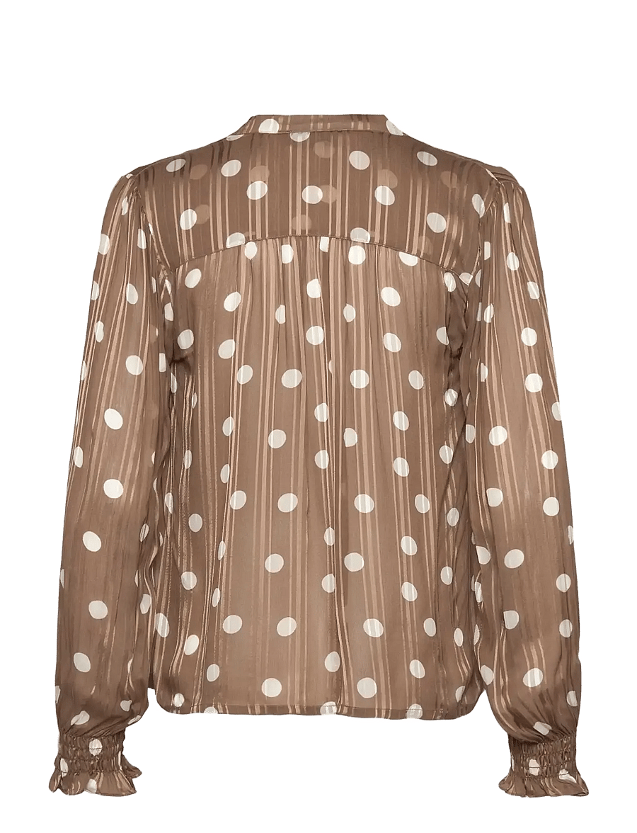 Rosemunde - RWGloria LS Blouse - langärmelige blusen - coca mocha dot print - 2