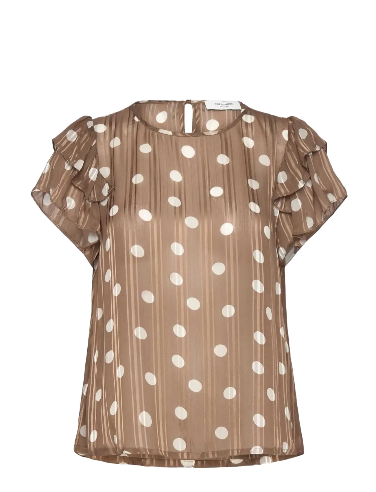 Rosemunde RWGloria SS Blouse - Blouses & Shirts - COCA MOCHA DOT PRINT / brown