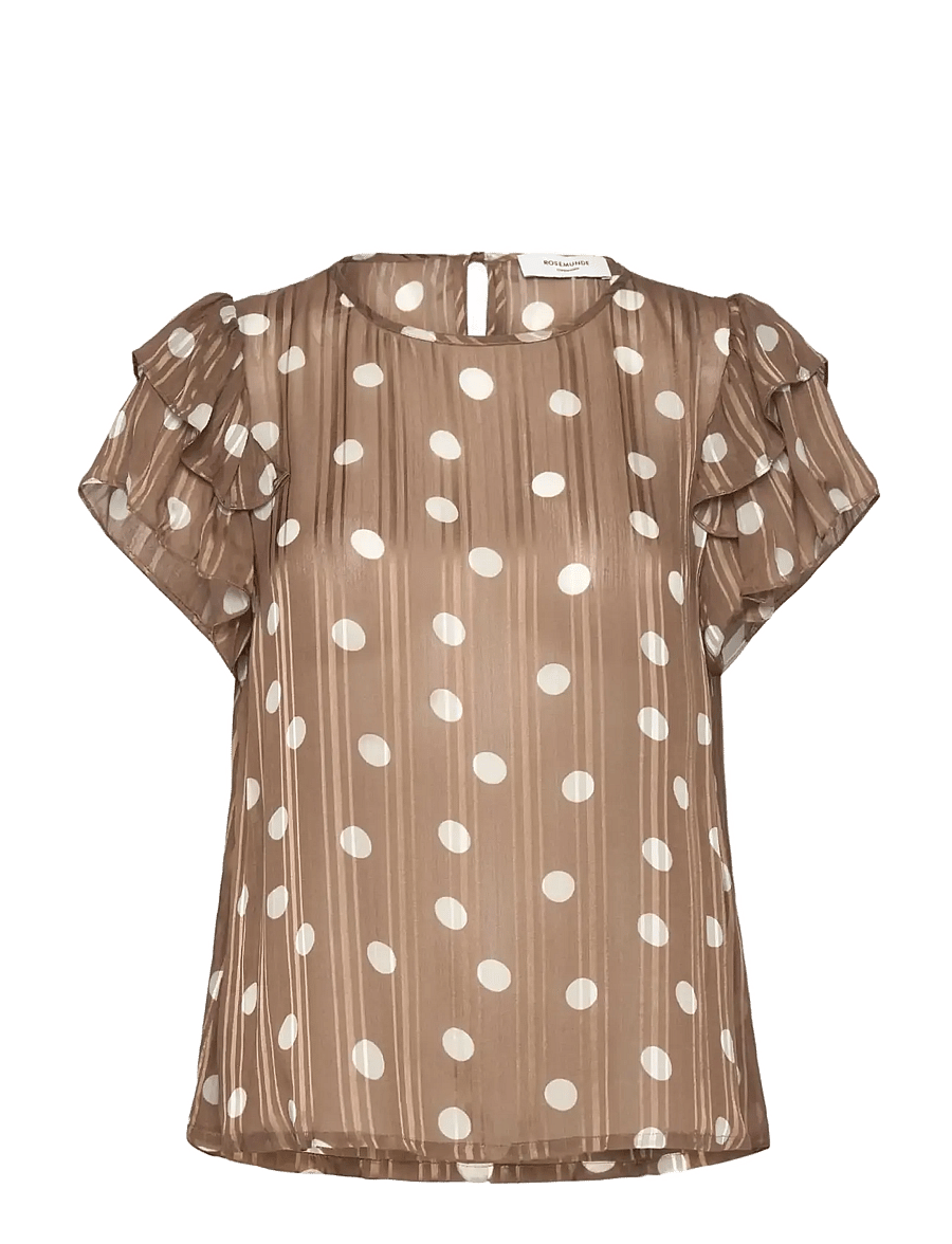 Rosemunde - RWGloria SS Blouse - coca mocha dot print - 1