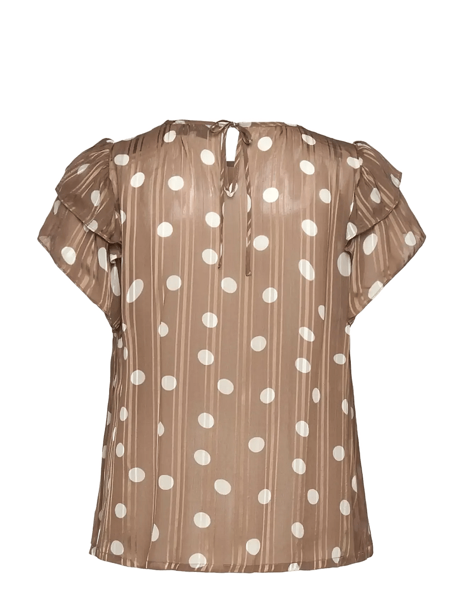 Rosemunde - RWGloria SS Blouse - coca mocha dot print - 2