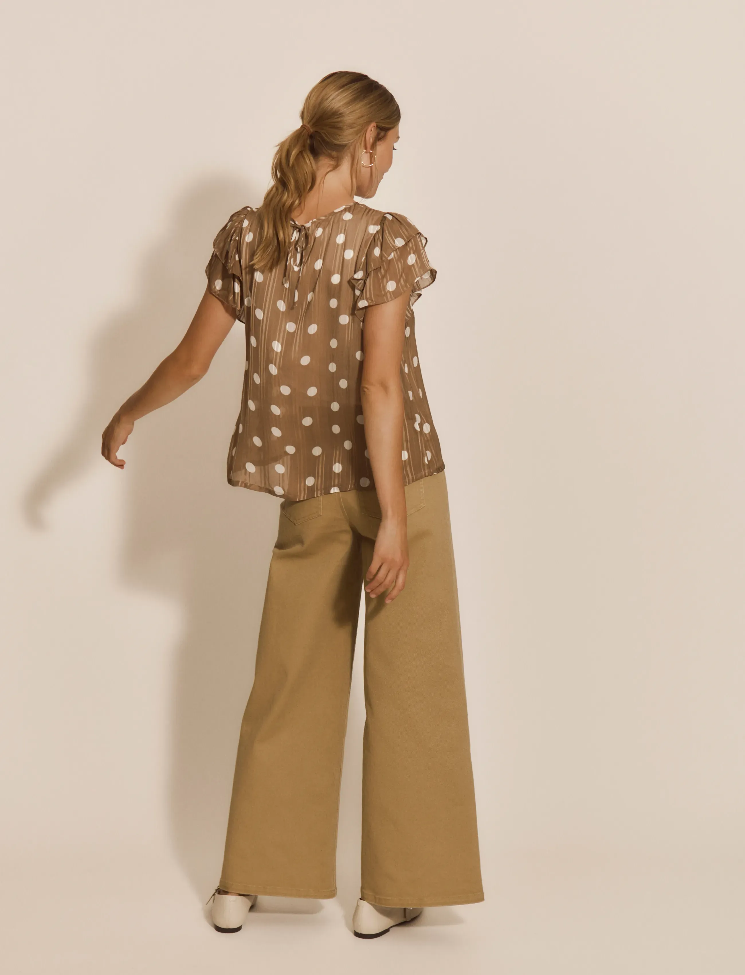 Rosemunde - RWGloria SS Blouse - coca mocha dot print - 5