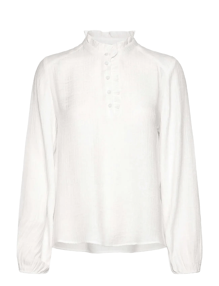 Rosemunde - RWMarseille LS Blouse - langärmelige blusen - cloud dancer - 1