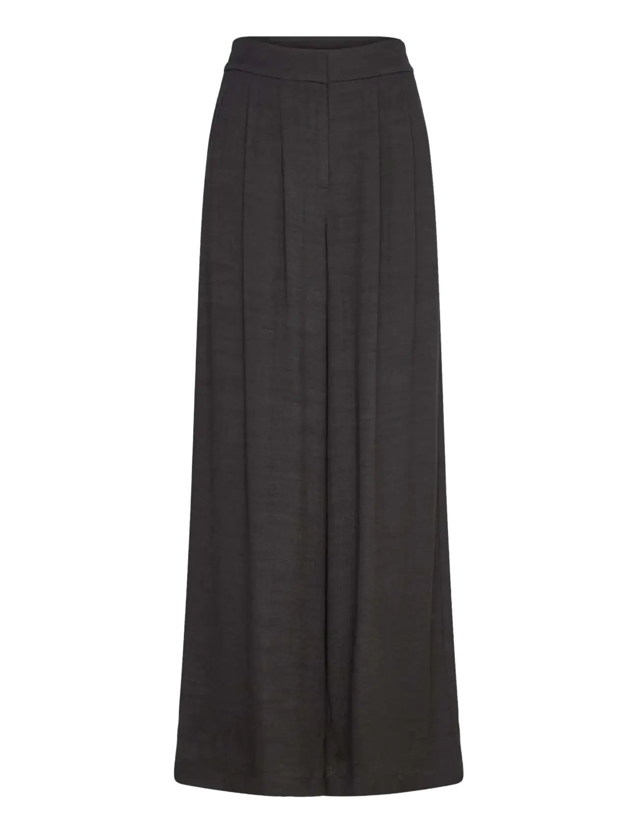 Rosemunde - RWMarseille HW Wide Trousers - bukser med brede ben - black - 1
