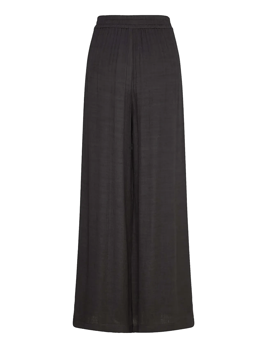 Rosemunde - RWMarseille HW Wide Trousers - bukser med brede ben - black - 2
