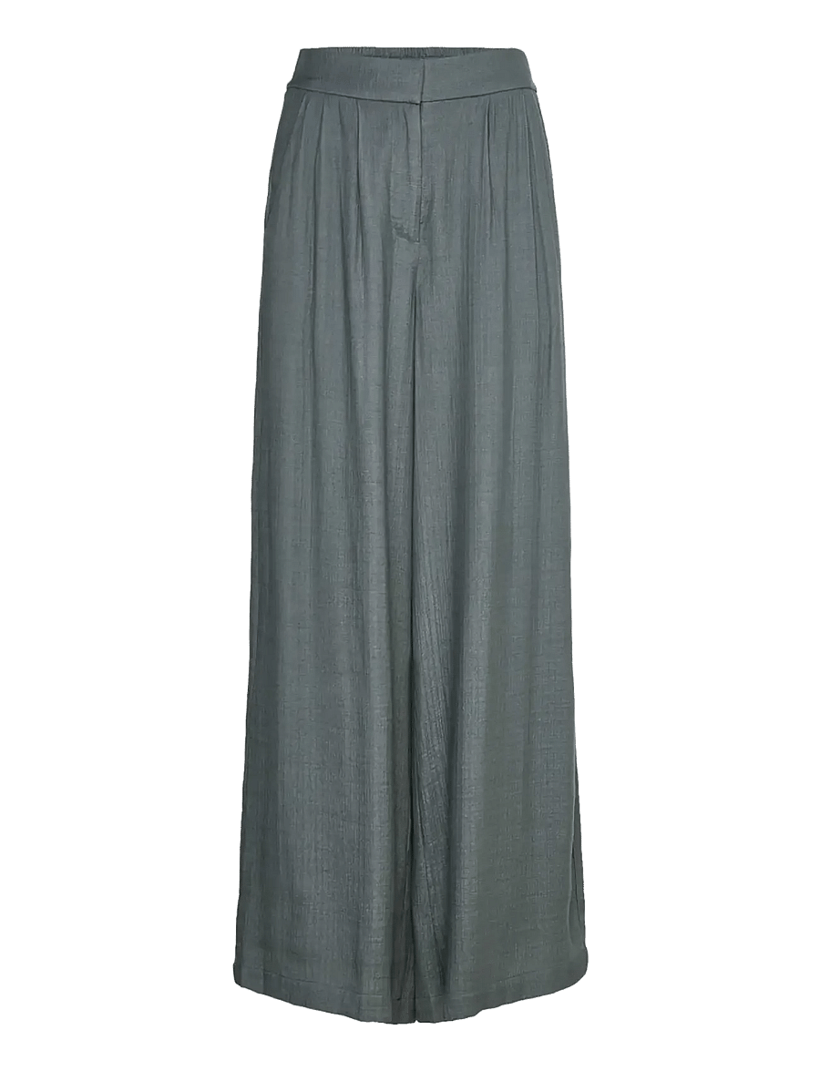 Rosemunde - RWMarseille HW Wide Trousers - bukser med brede ben - stormy weather - 0