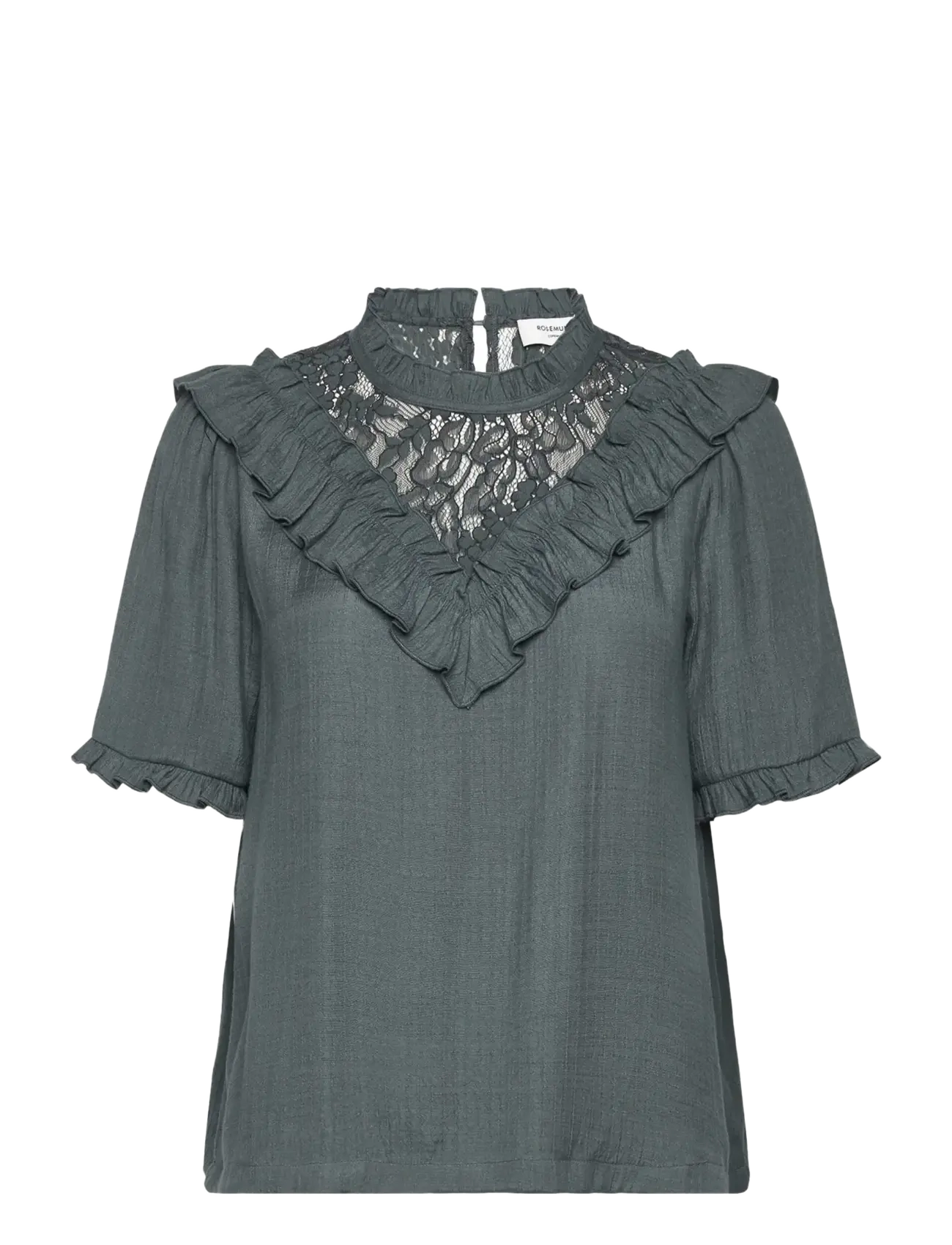 Rosemunde RWMarseille SS Lace Blouse - Blouses & Shirts - STORMY WEATHER / blue