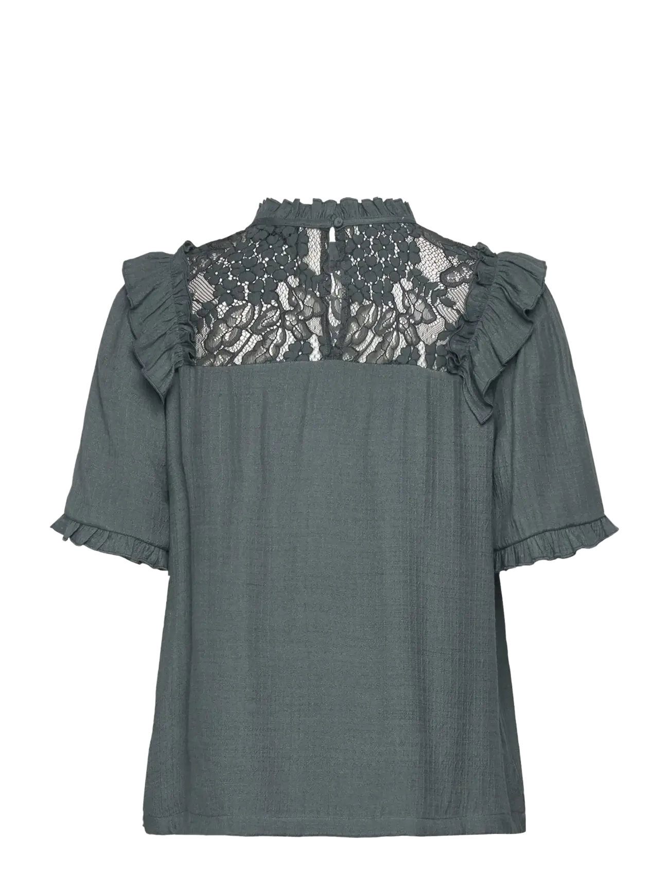 Rosemunde - RWMarseille SS Lace Blouse - stormy weather - 1