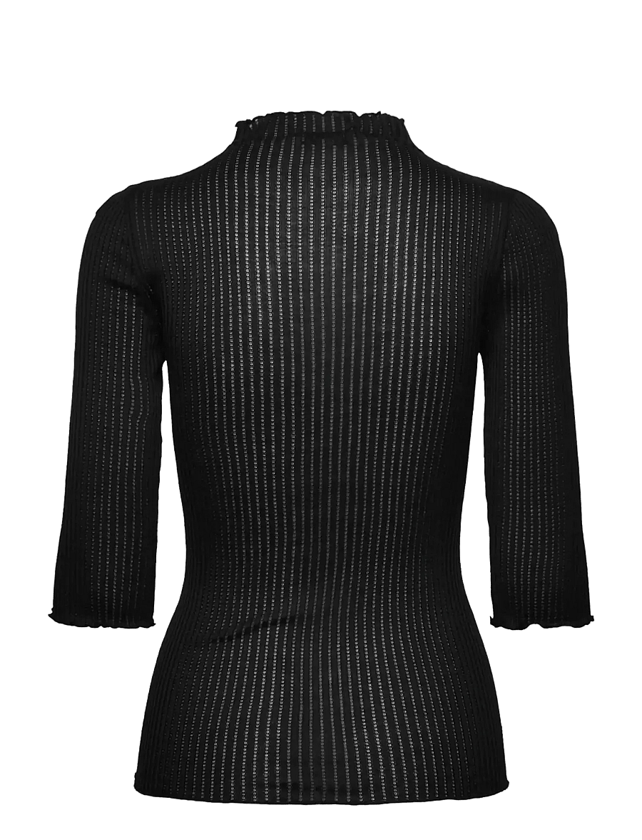 Rosemunde - RWBelize Silk 3/4 T-shirt - black - 1