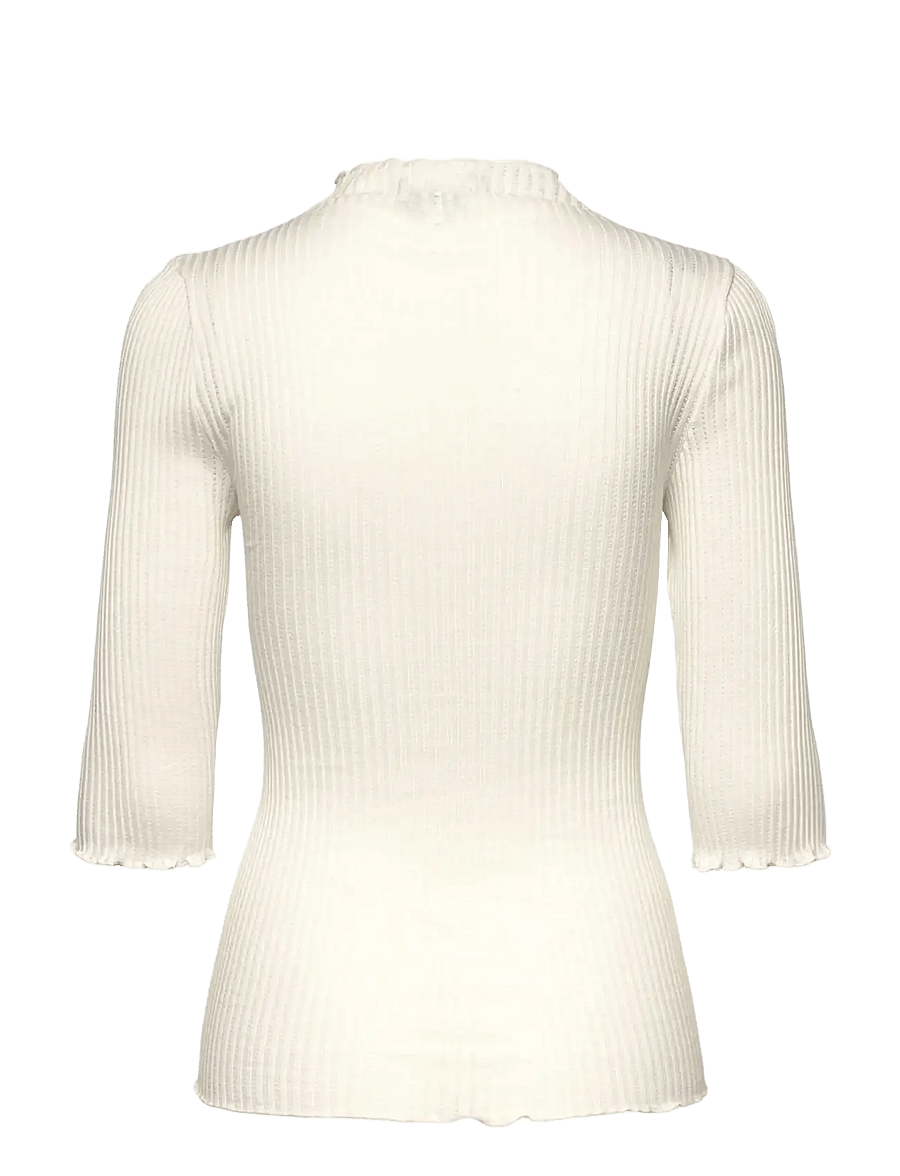 Rosemunde - RWBelize Silk 3/4 T-shirt - t-shirts - new white - 1
