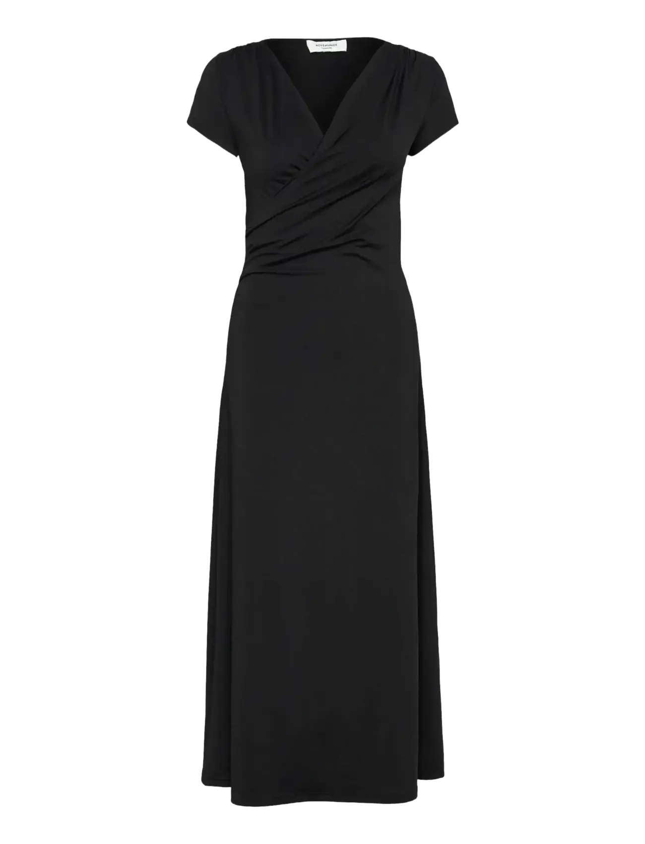 Rosemunde Rwbillie Capsleeve Wrap Long Dress, 44, Black, Kjoler > Maxikjole, Dame