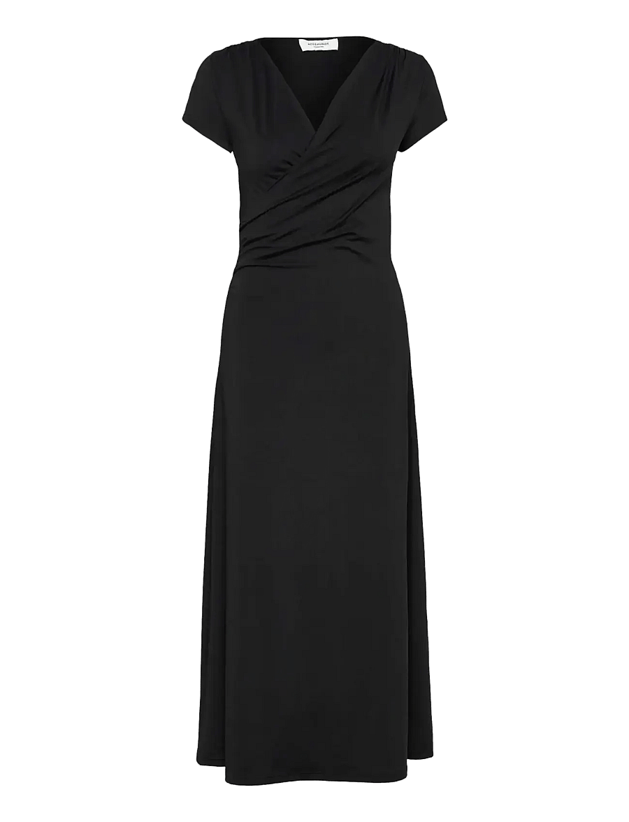 Rosemunde - RWBillie Capsleeve Wrap Long Dress - maxi kjoler - black - 0