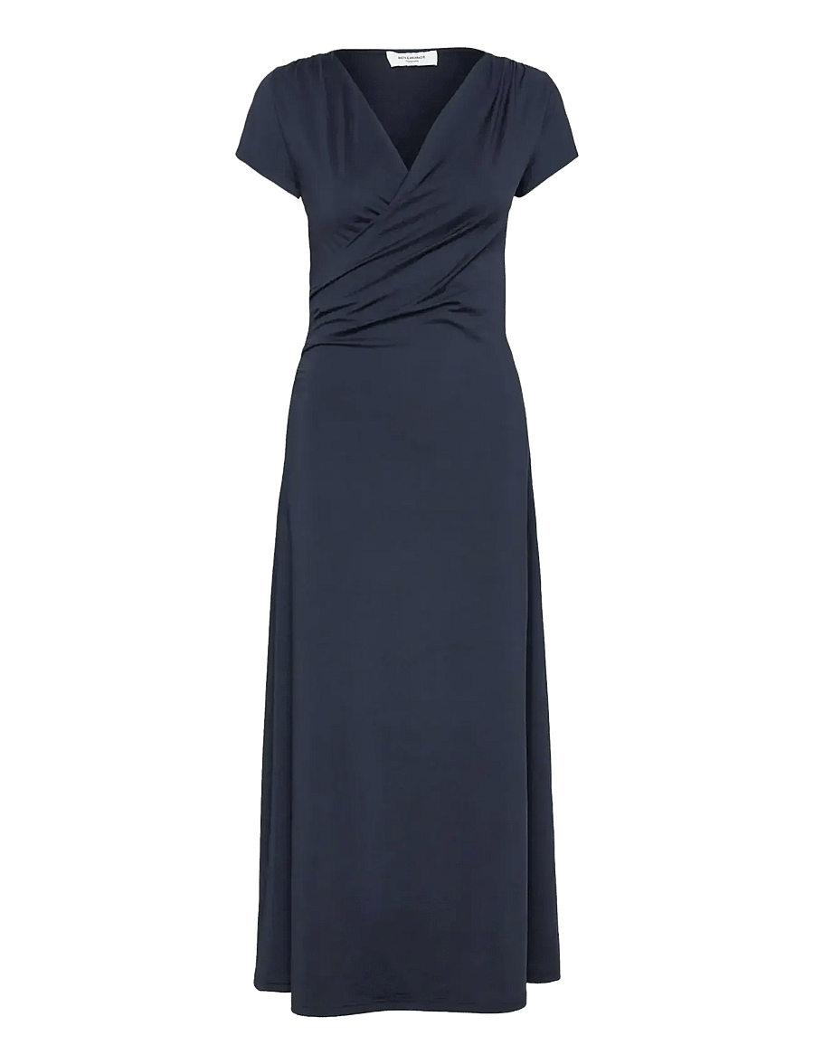 Rosemunde - RWBillie Capsleeve Wrap Long Dress - maxi kjoler - dark blue - 0