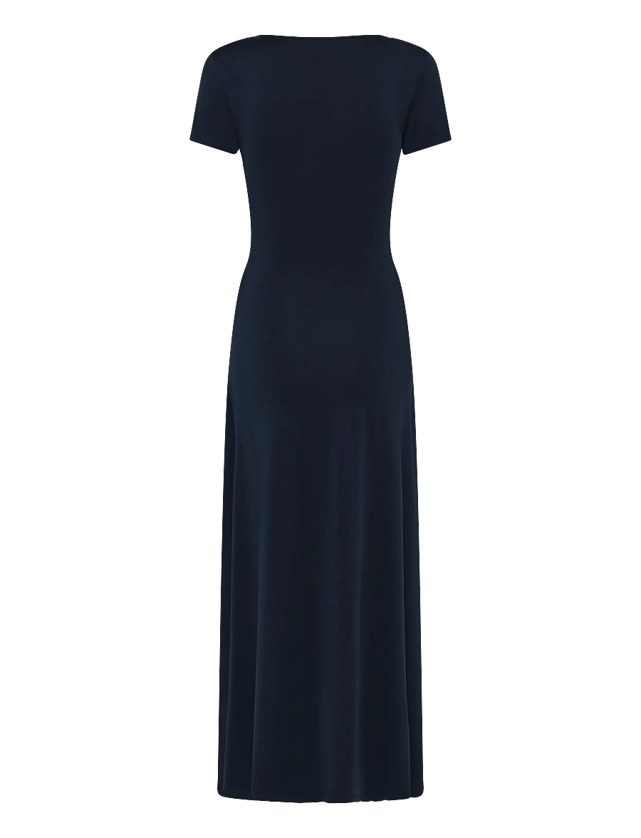 Rosemunde - RWBillie Capsleeve Wrap Long Dress - maksikleidid - dark blue - 1