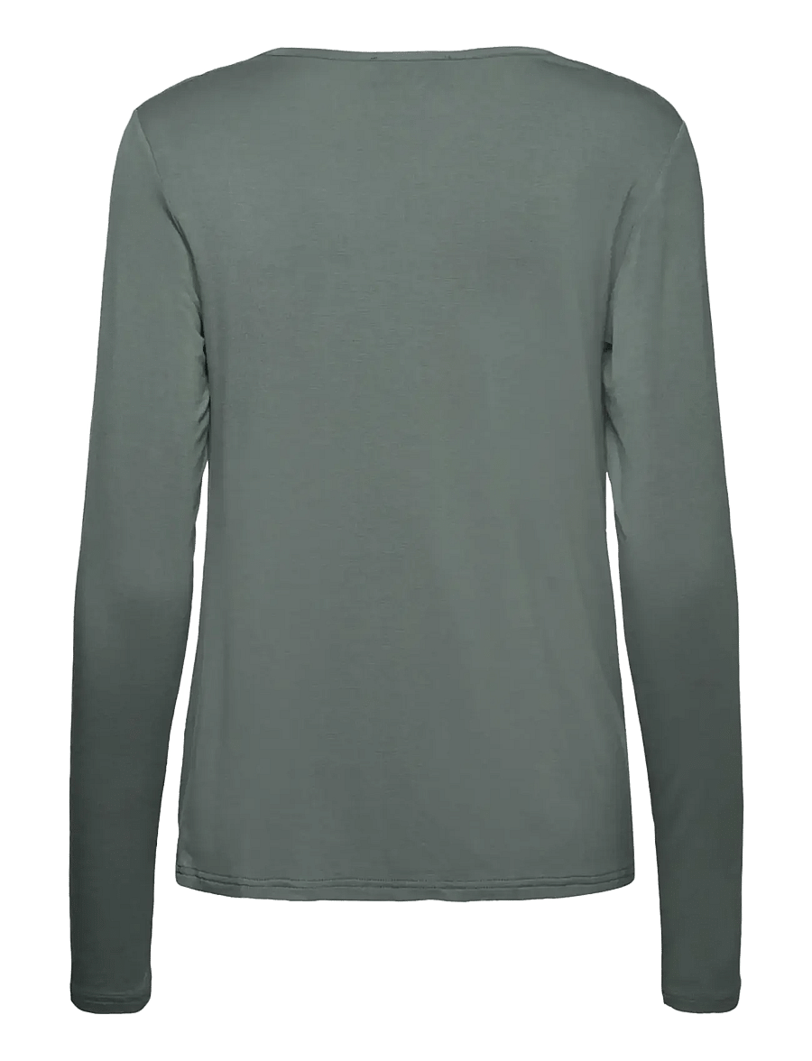 Rosemunde - RWBiarritz Waterfall LS T-shirt - langärmlige tops - balsam green - 1