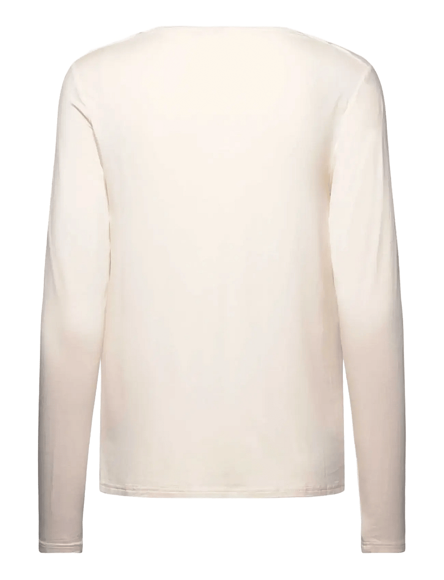 Rosemunde - RWBiarritz Waterfall LS T-shirt - langærmede toppe - ivory - 1