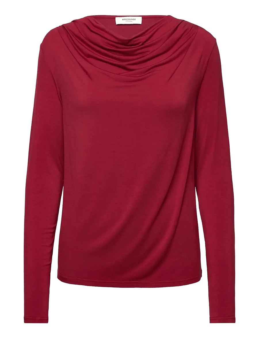 Rosemunde - RWBiarritz Waterfall LS T-shirt - langærmede toppe - karanda red - 0