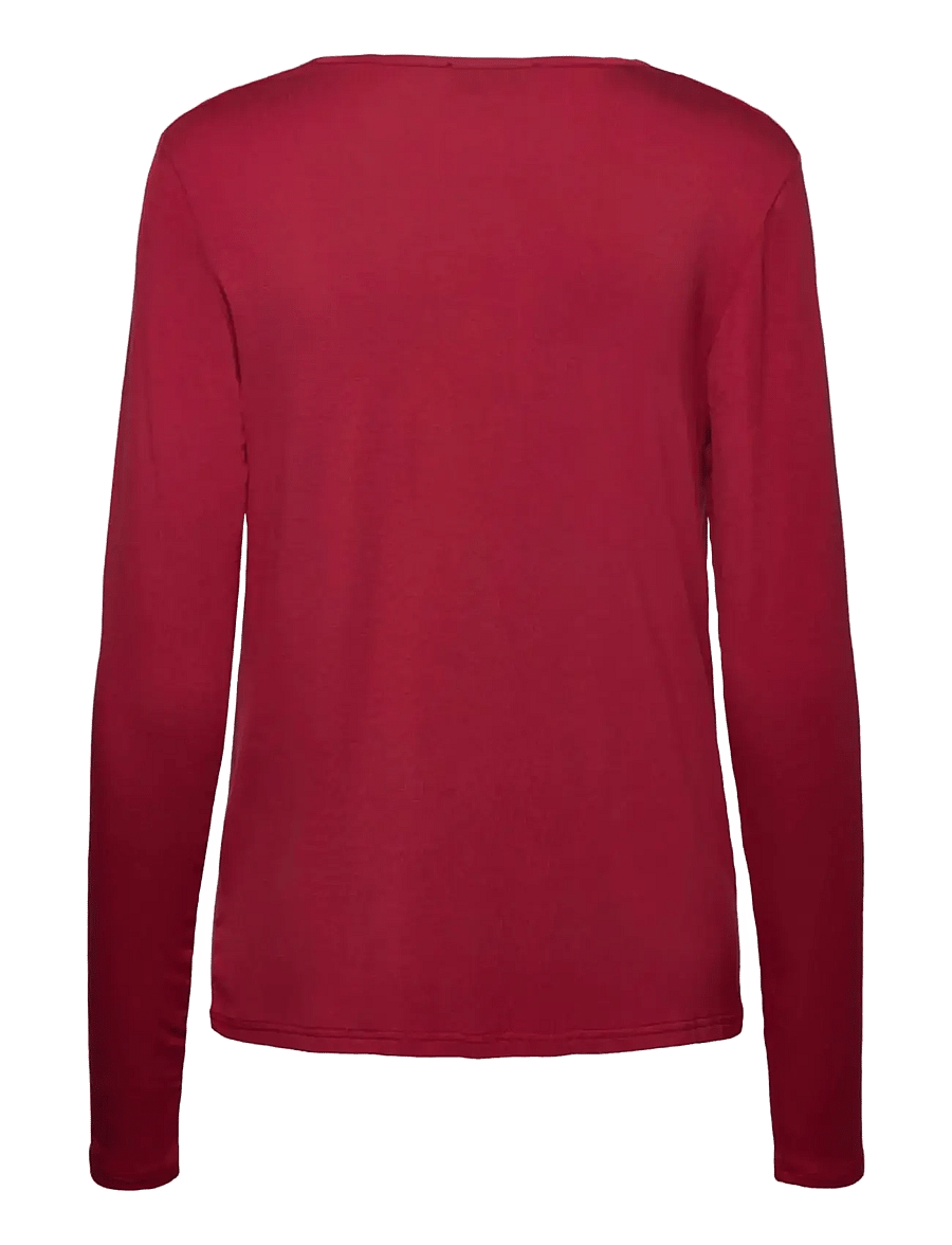 Rosemunde - RWBiarritz Waterfall LS T-shirt - langærmede toppe - karanda red - 1